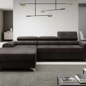 Designer Ecksofa Melinda mit Schlaf- und Klappfunktion
