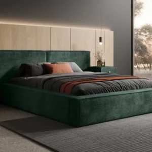 Designer Polsterbett Ophelia in Cord mit Stauraum