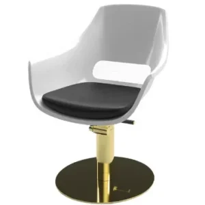 GammaStore Friseurstuhl CLARA BASE SUPERGOLD frame BLACK or WHITE, CUSHION BLACK COLOR