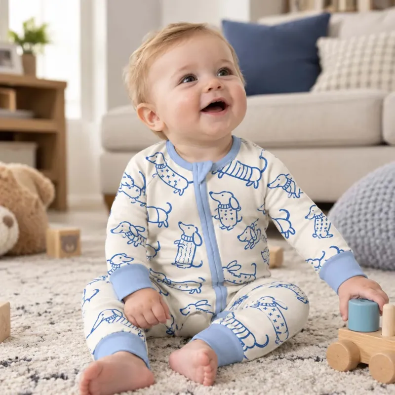Blue Dachshund Sweaters Bamboo Convertible Zippy