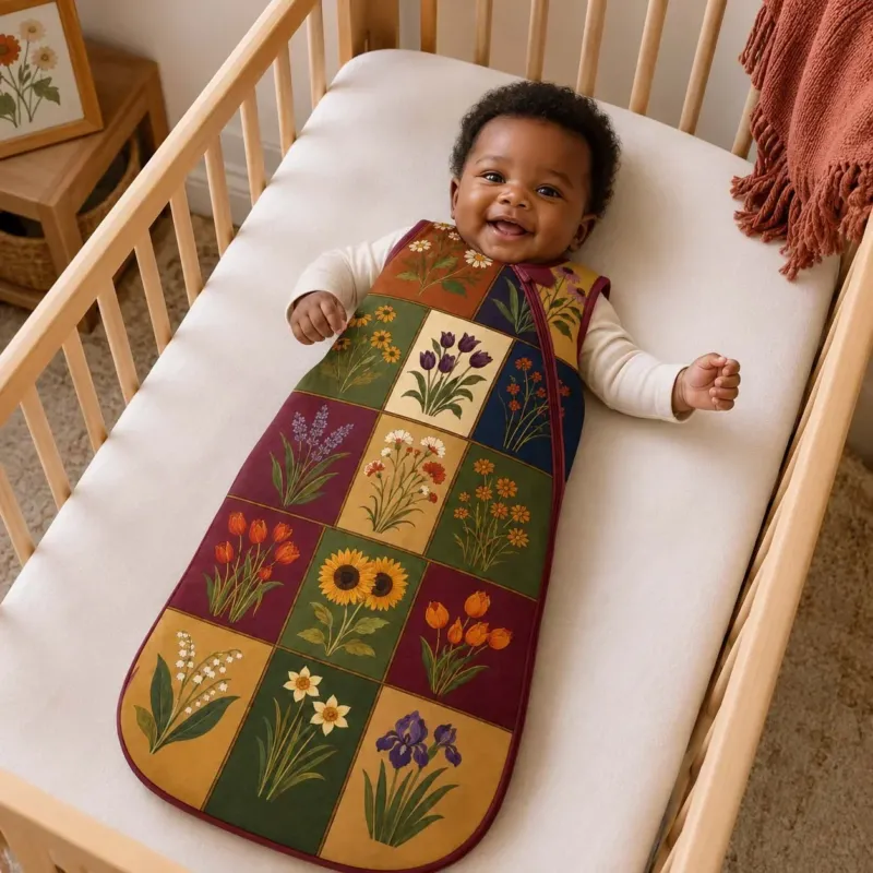 Botanical Flower Collection Bamboo Sleep Bag