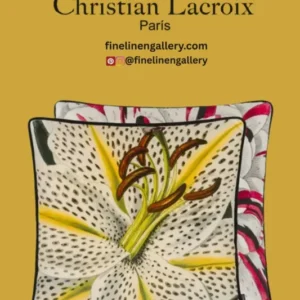 Flowered Craie Decorative Pillow - Palais Royal Linen Gallery