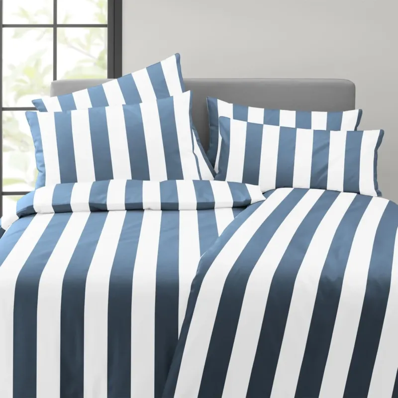 Covered Connect 600-20 Blau Washed Cotton Kissenbezug