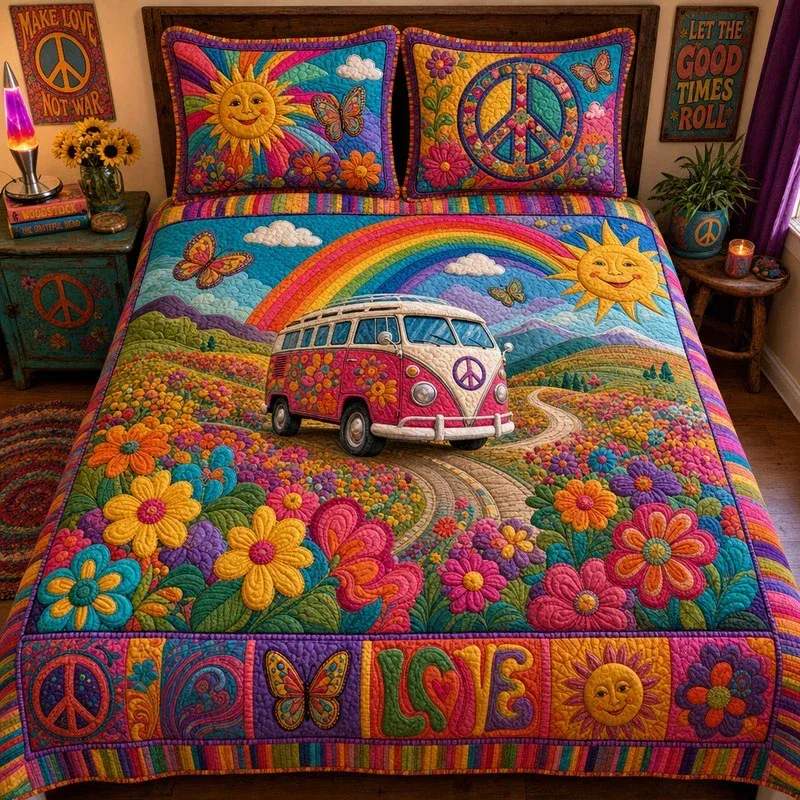 Chasing Daisies Bamboo Quilt Bedding Set