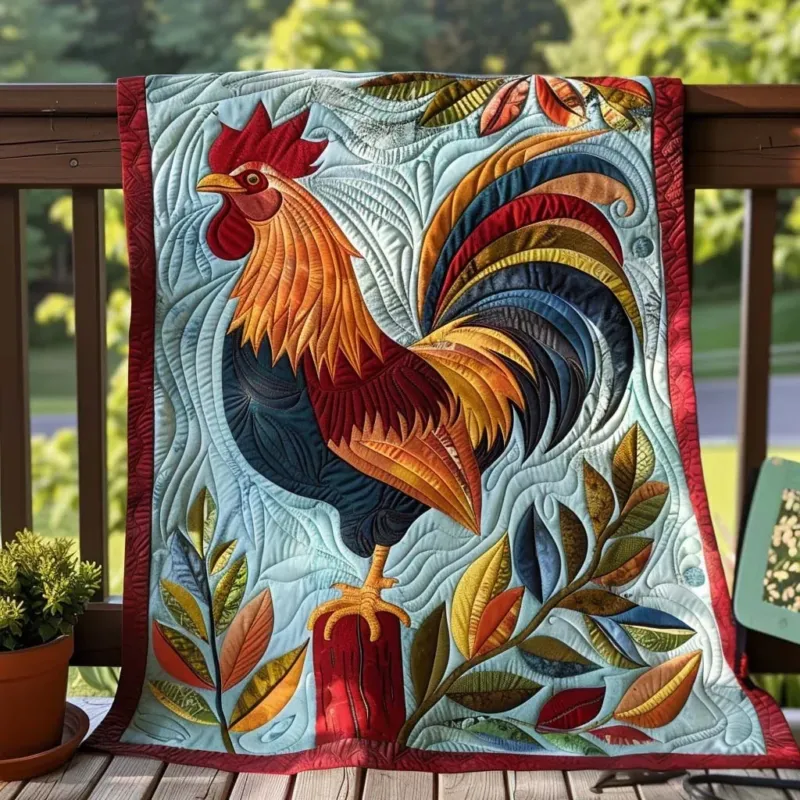 Chicken Happy Trails Bamboo Quilt Blanket