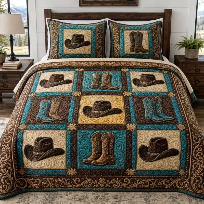 Cowboy Spirit Bamboo Quilt Bedding Set