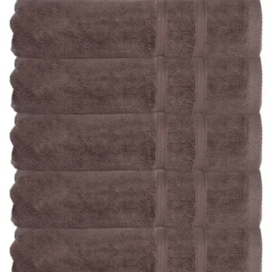 Hotel badhanddoeken taupe - 5 stuks