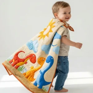 Dinosaur Friends Bamboo Quilt Blanket