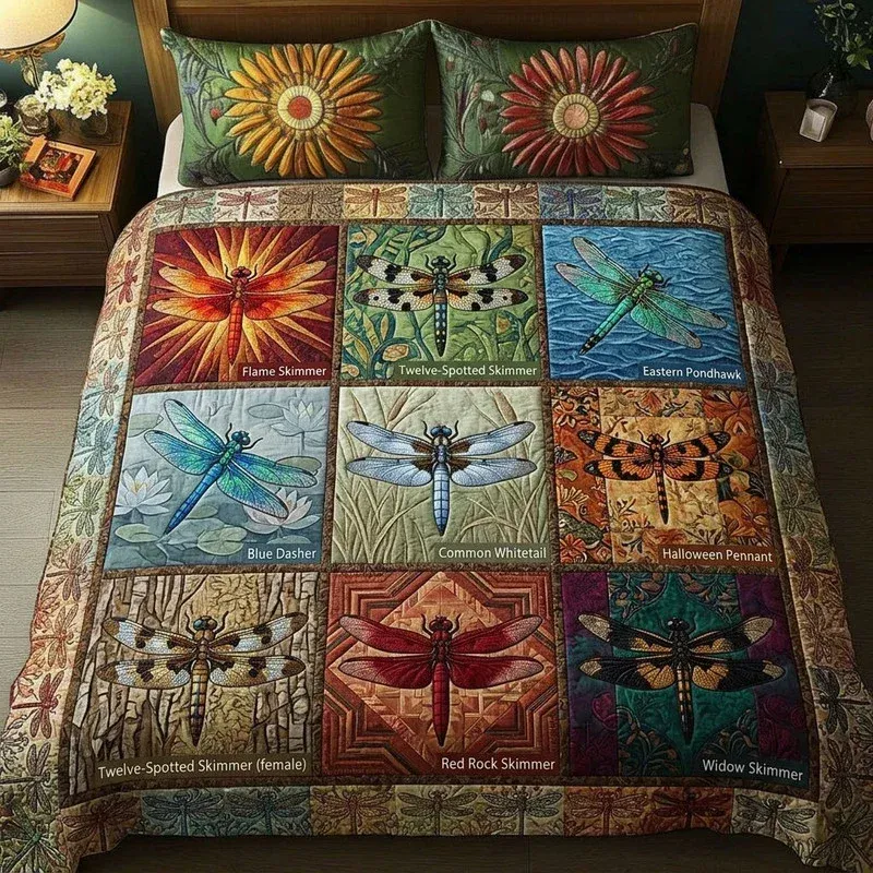 Dragonfly Zenith Bamboo Quilt Bedding Set
