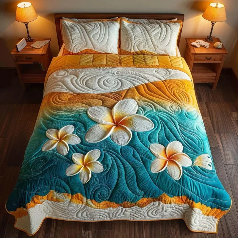 Exotic Bloom Bamboo Quilt Bedding Set
