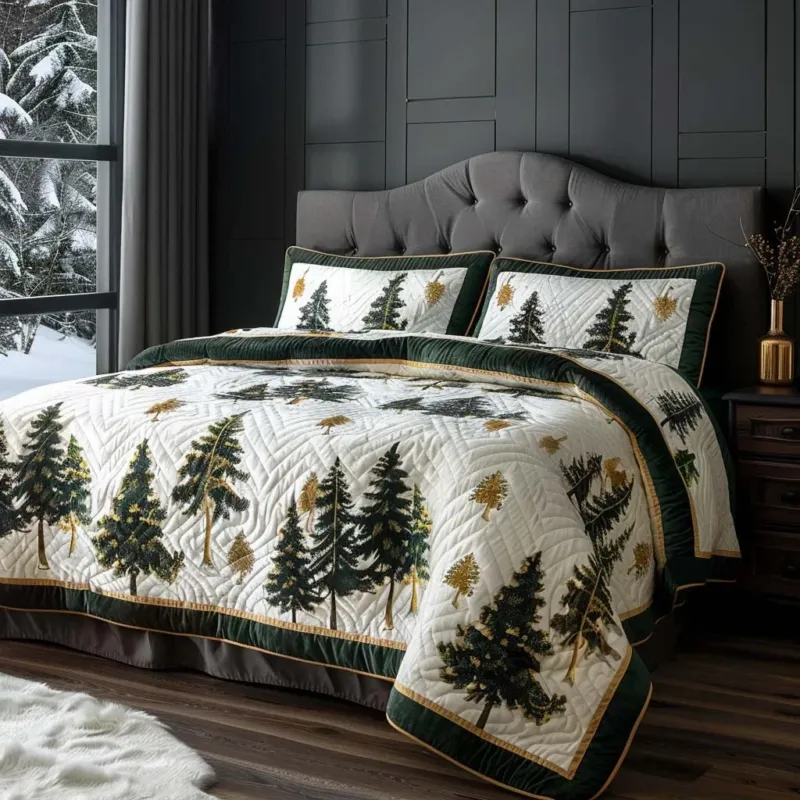 Forest Treasures Bamboo Quilt Bedding Set
