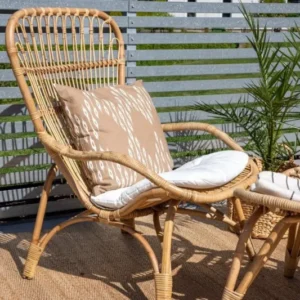 Gartenstuhl Elena - aus Rattan in Holzoptik