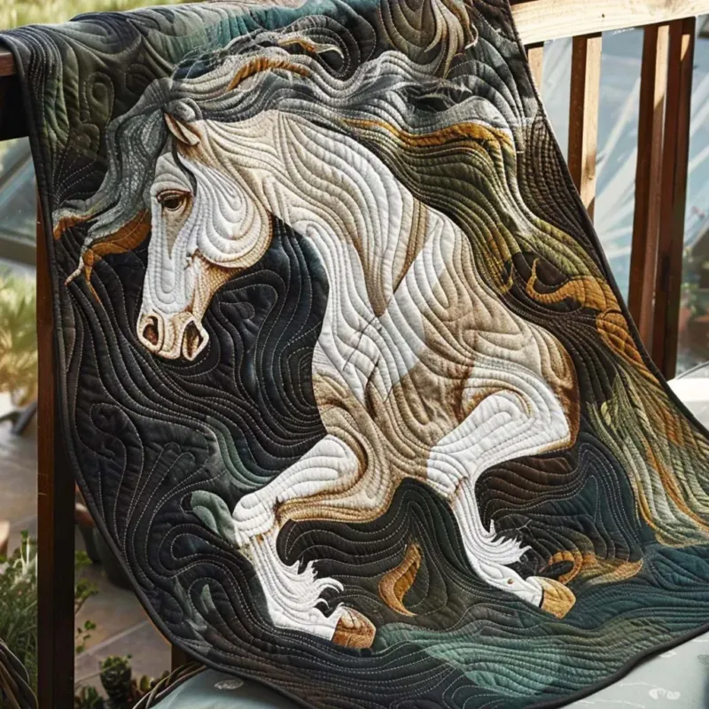 Horse Adventure Bamboo Quilt Blanket