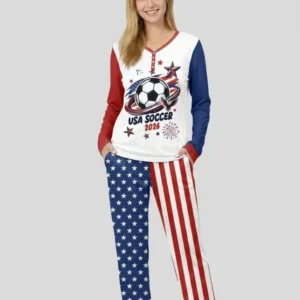 USA Soccer 2026 Family Matching Bamboo Women Pajama Set