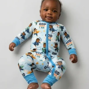 God Says I Am Black Superheroes Bamboo Convertible Zippy
