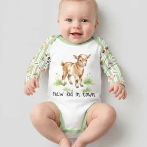 New Kid in Town Custom Name Bamboo Bodysuit