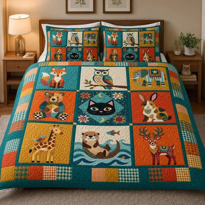 Jungle Hop Scout Bamboo Quilt Bedding Set
