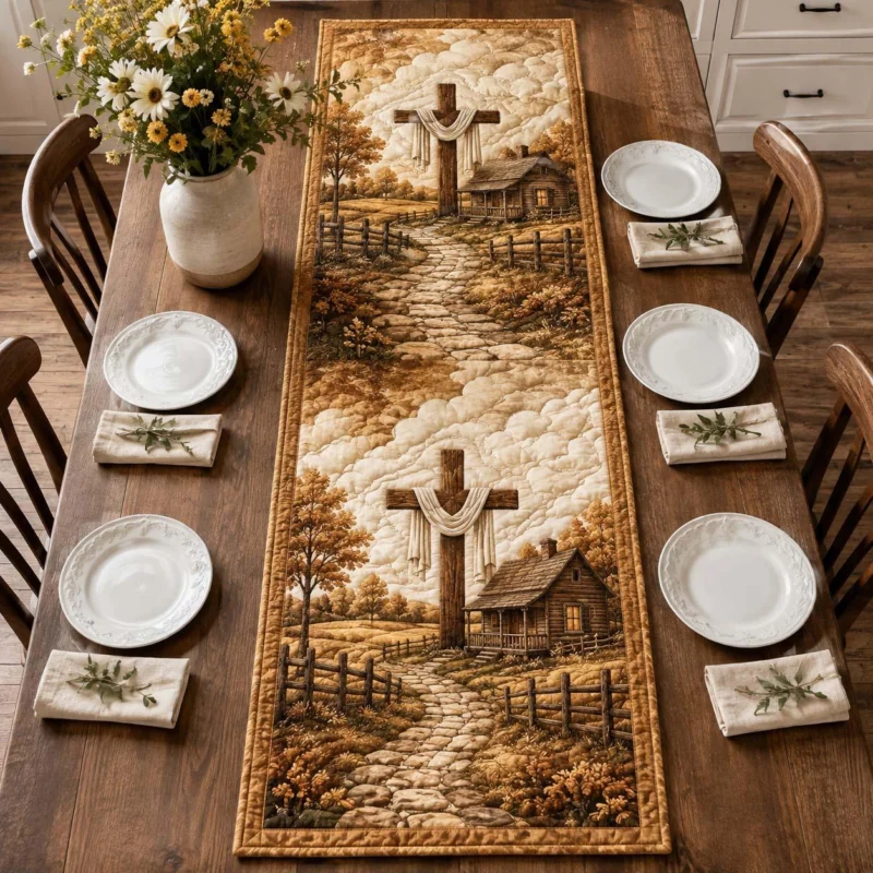 Living Through Grace Quilt Table Runner