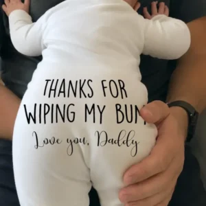 Custom Name Thanks For Wiping My Bum Bamboo Convertible Zippy