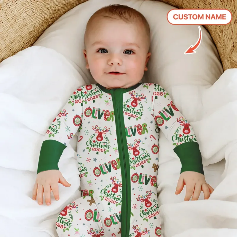 Custome Name "Whimsical Little Green" Convertible Zippy , Custome Name "Whimsical Little Green" Convertible Zippy - 0-3M