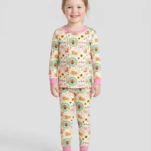 Sweet Thanksgiving Harvest Bamboo Two Piece Long Sleeve Pajama Set
