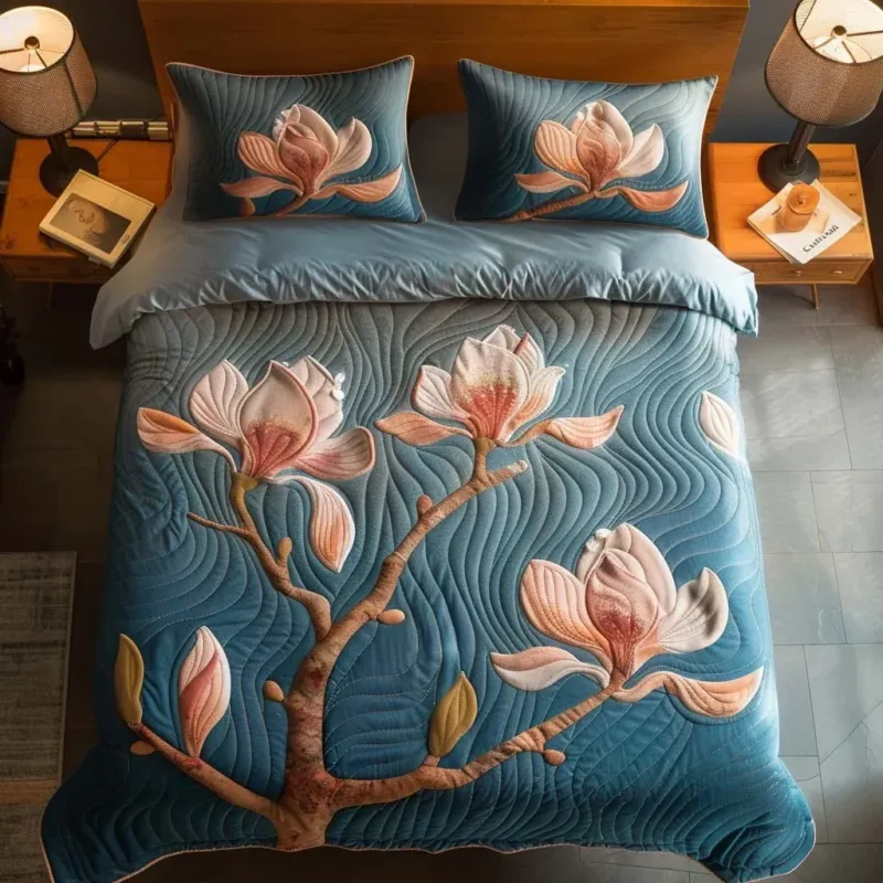 Magnolia Haven Bamboo Quilt Bedding Set