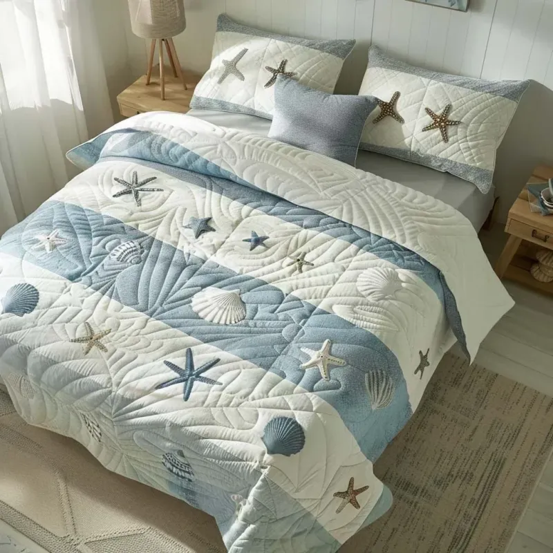 Marine Dreams Bamboo Quilt Bedding Set