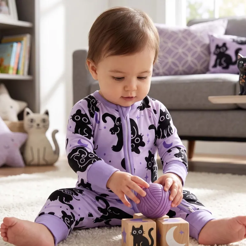Midnight Moon Cats Bamboo Convertible Zippy