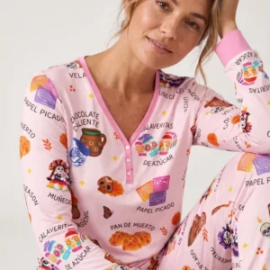 Tis the Dia De Muertos Bamboo Women Pajama Set