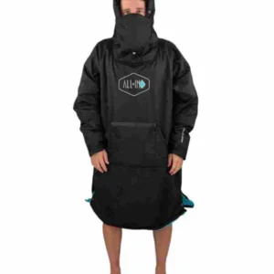 Poncho imperméable - Noir / Turquoise