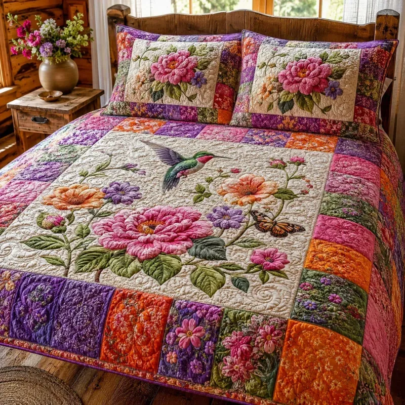 Petal Wings Bamboo Quilt Bedding Set