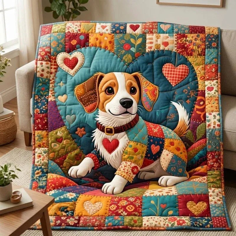 Puppy Heartland Bamboo Quilt Blanket