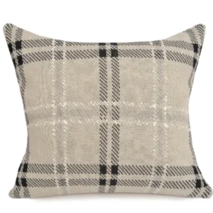 Oliver Chunky Plaid Cotton Cushion 22"x22" Sand