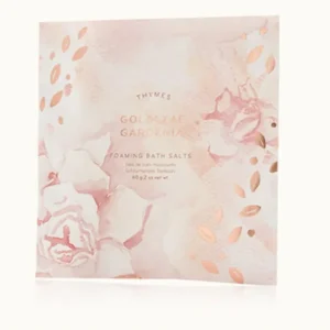 Thymes Goldleaf Gardenia Foaming Bath Salts 60g Sachet