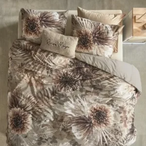 Protea Sand King Duvet Cover Set with Shams by Riviera Maison