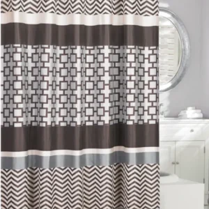 Linear Shower Fabric Shower Curtain
