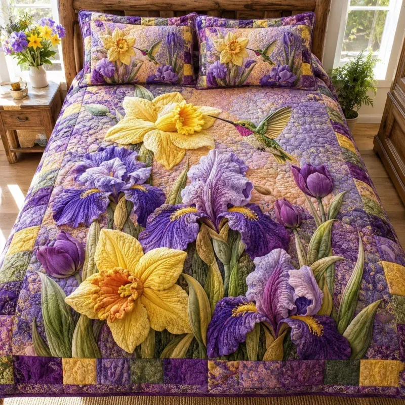 Soft Feathers Bamboo Quilt Bedding Set