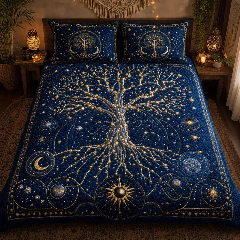 Stellar Roots Bamboo Quilt Bedding Set