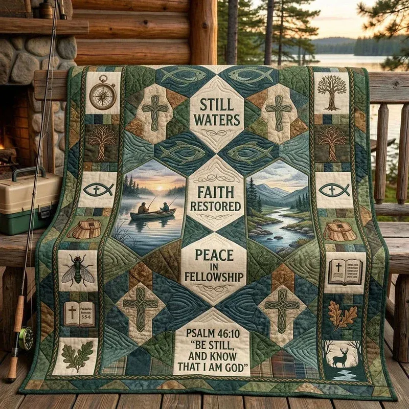 Still Waters Peace Bamboo Quilt Blanket