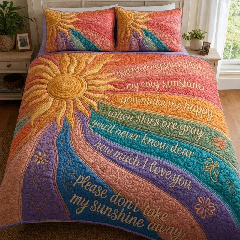 Sun Kissed Verses Bamboo Quilt Bedding Set
