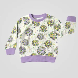 Mardi Gras Disco Ball Bamboo Crewneck Sweatshirt