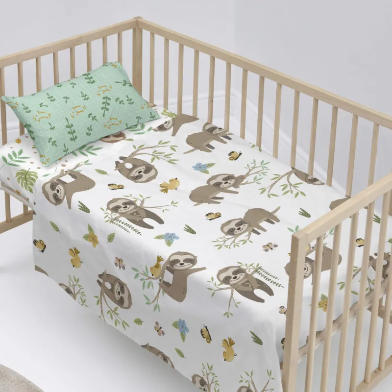 HAPPY SLOTH JUEGO DE SABANA CUNA