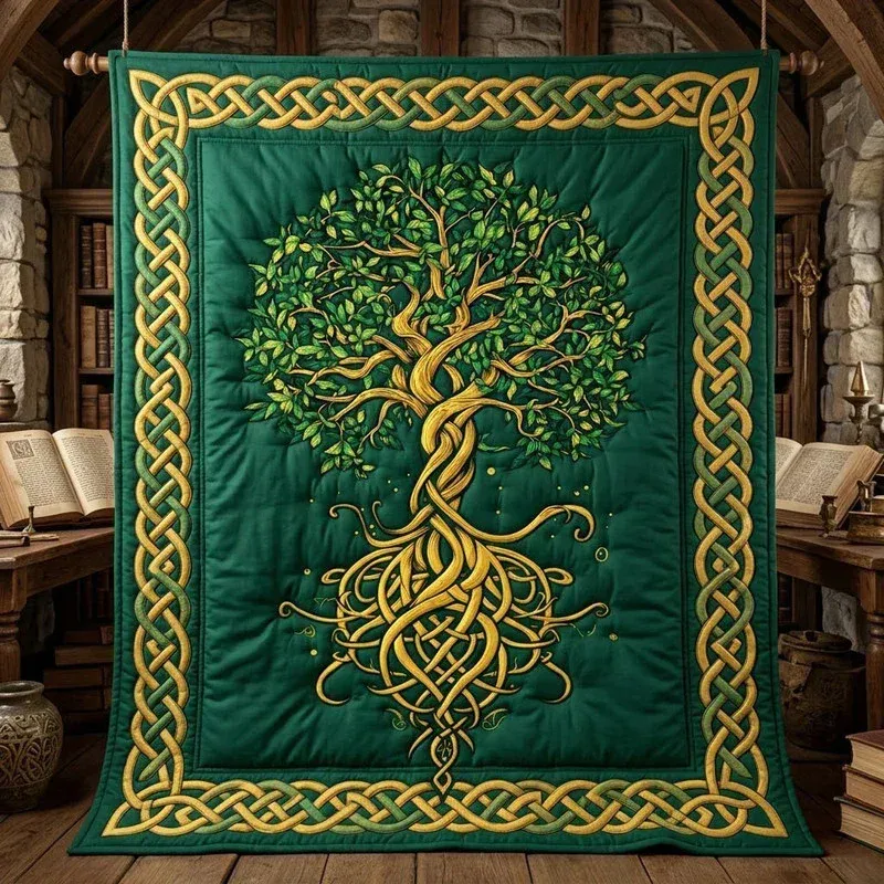 Tree Of Life Bamboo Quilt Blanket
