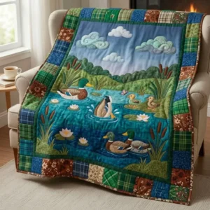 Wading Duck Bamboo Quilt Blanket