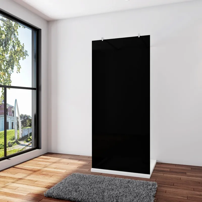 Walk In Dusche Duschwand 117.7 cm 10mm Glas mit Glasschutzfolie Stabistange 70-120cm Duschhaus