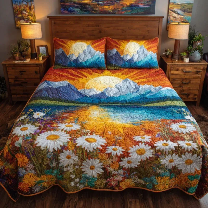 Warm Horizon Bamboo Quilt Bedding Set