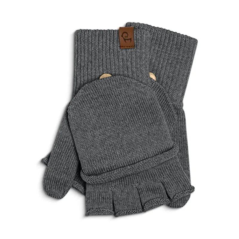 Packshot of menique premium convertible gloves in the color dark gray in the white background