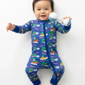 Embroidered Summer Alligator Bamboo Convertible Zippy