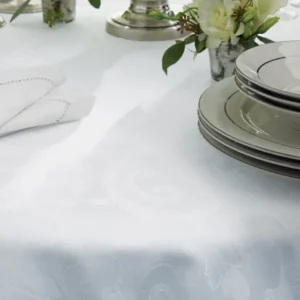 Sferra Acanthus Dinner Napkin White Colored