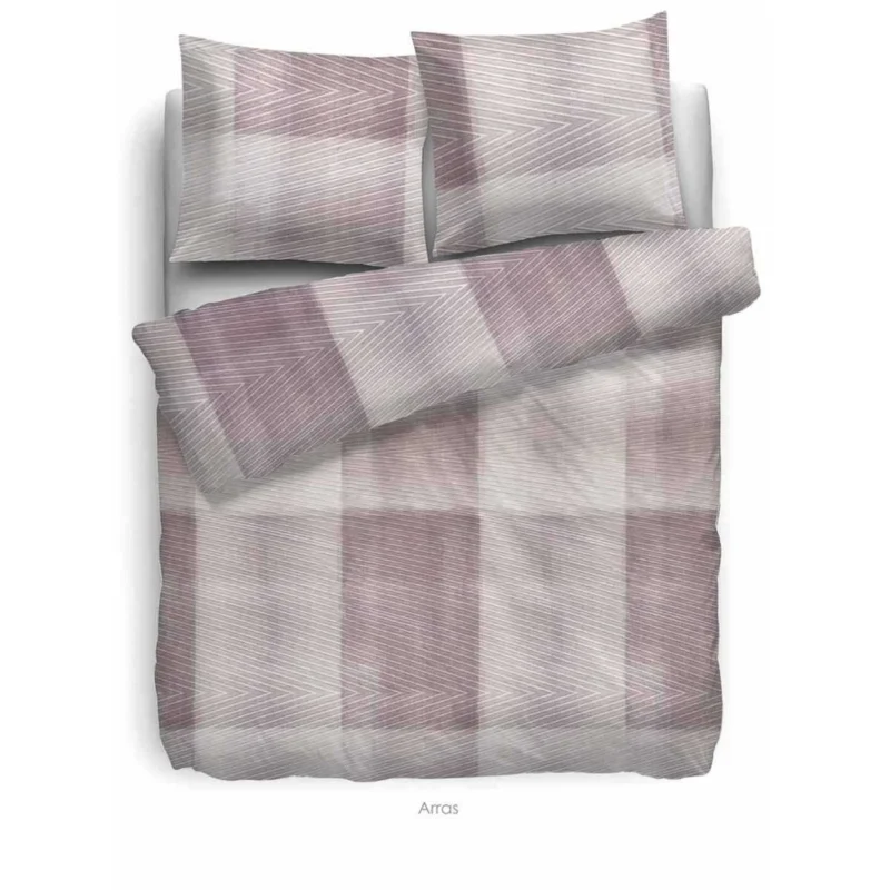 HnL Satin Bettwäsche Arras Karo Taupe